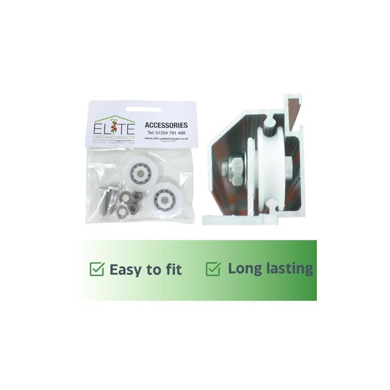 Elite Greenhouse Door Wheels - 32mm Diameter