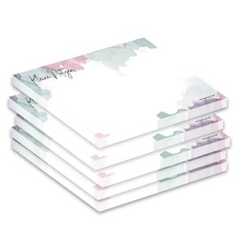 PRICARO 5 x Watercolour Sticky Notes 100 Sheets