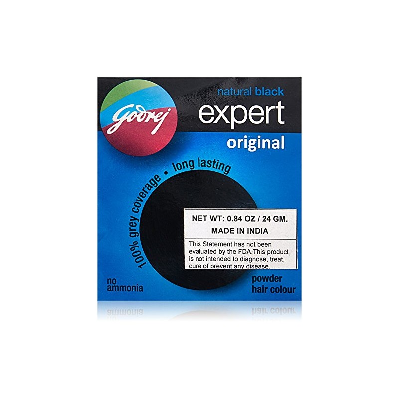 Godrej Natural Black Expert Powder Hair Color, 30 Gram