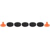 7Pcs Drum Felt Pad Kit Black Orange Red Wear Resistant