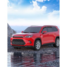 Saleago in-Channel Window Rain Guards Fit for Toyota Grand Highlander 2024 2025 Extra Durable Window Visors Window Deflectors Vent Visors Vent Shades Car Accessories-4 pcs 2-Q20