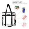 ifundom Bolso de Hombro Transparente Negro de Pvc y Multifuncional