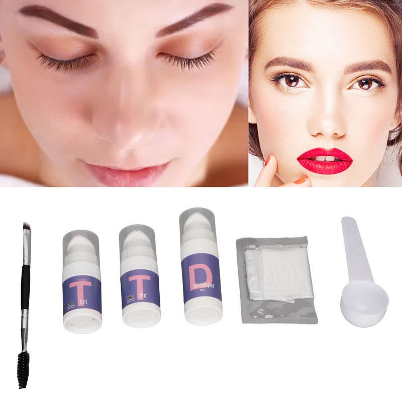 Eyebrow Tint Kit Semi Permanent High Pigment Instant Result Long