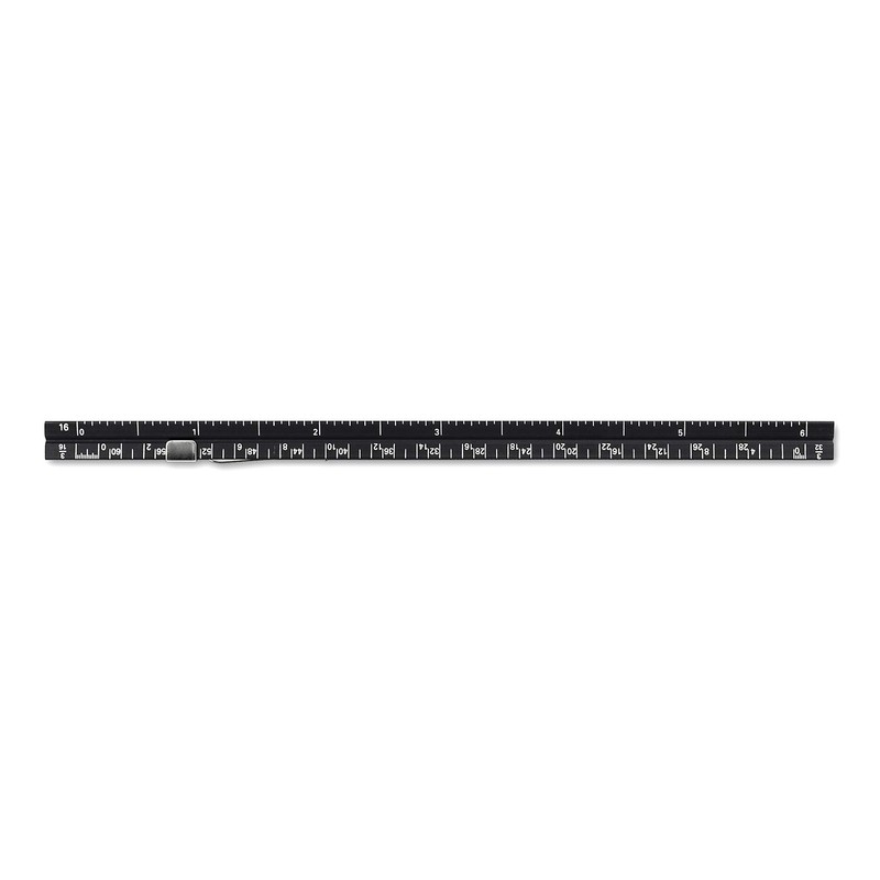 Alumicolor Aluminum Architect Pocket Drafting Scale With Clip, 6IN, Black
