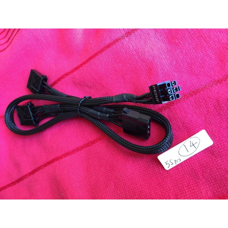 eVGA 6 pin PERIF to 3X IDE DRIVER POWER cable