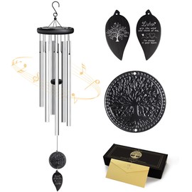 Sympathy Wind Chimes with Tree of Life, Memorial Wind Chimes for Loss of Loved One, windchimes in Memory of Mom Dad, Bereavement Memorial Gifts