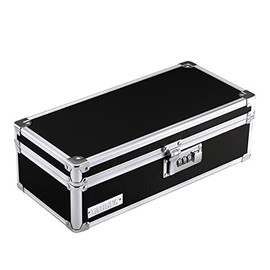 Vaultz VZ03480 - Caja de almacenamiento para medicinas (9.53 cm x 30.18 cm x 13.34 cm), color negro