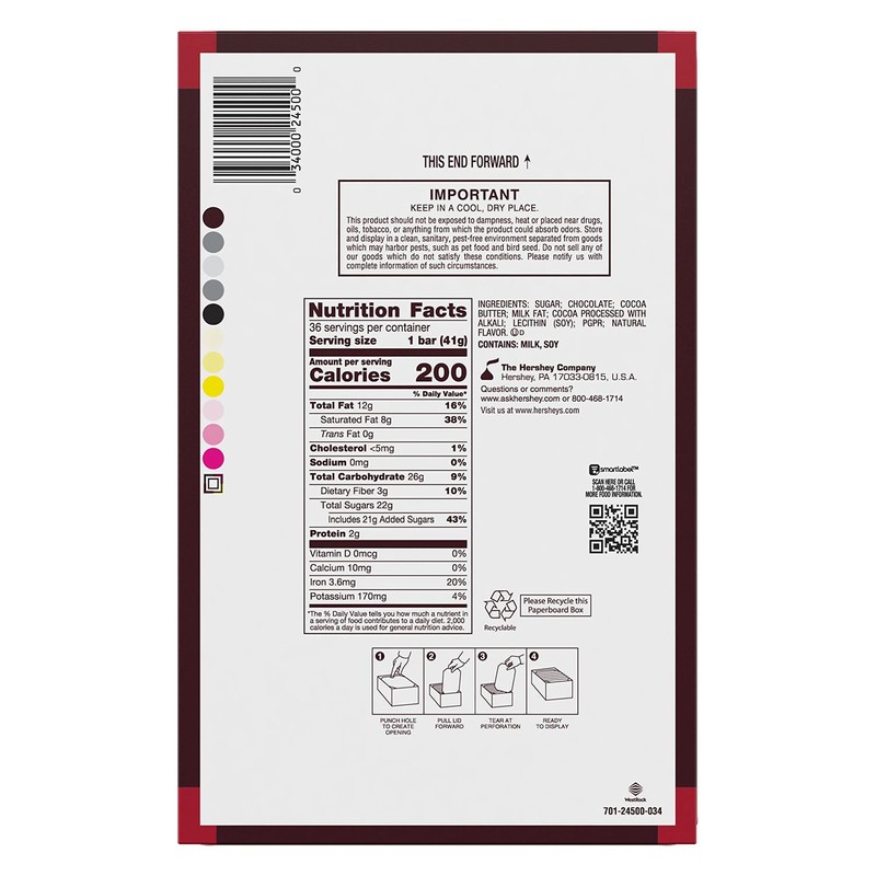 HERSHEY'S SPECIAL DARK Mildly Sweet Chocolate Candy Bars, 1.45 oz