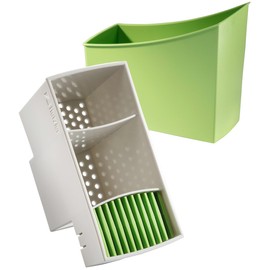 Hutzler Cutlery Drainer, 7.75" x 4" x 6.75", Green