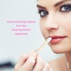 Lip Brush for Lipstick, 100pcs Disposable Bamboo Handle Lip Brush