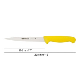 Arcos Serie 2900 - Sohlenmesser - Klinge Nitrum Edelstahl 170 mm - HandGriff Polypropylen Farbe Gelb