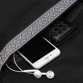 Ewedoos Yoga Mat Bag with Large Size Pocket and Zipper Pocket, Fit Most Size Mats (Black)