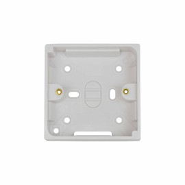 Status 25 mm 1 Gang Pattress Box - White (Pack of 1)