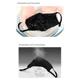 GALAXYLENSE 4 Packs Cotton Washable,Reusable Black Face Mask, Mouth Cover Breathable For Personal Care Protection (4 Packs Black ...)
