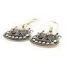 WINDALF Viking Earrings Odins Raven 1.7 cm Nordic Earrings Bronze,