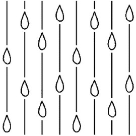7" Rain Drops Quilting Stencil by QCI - EL314