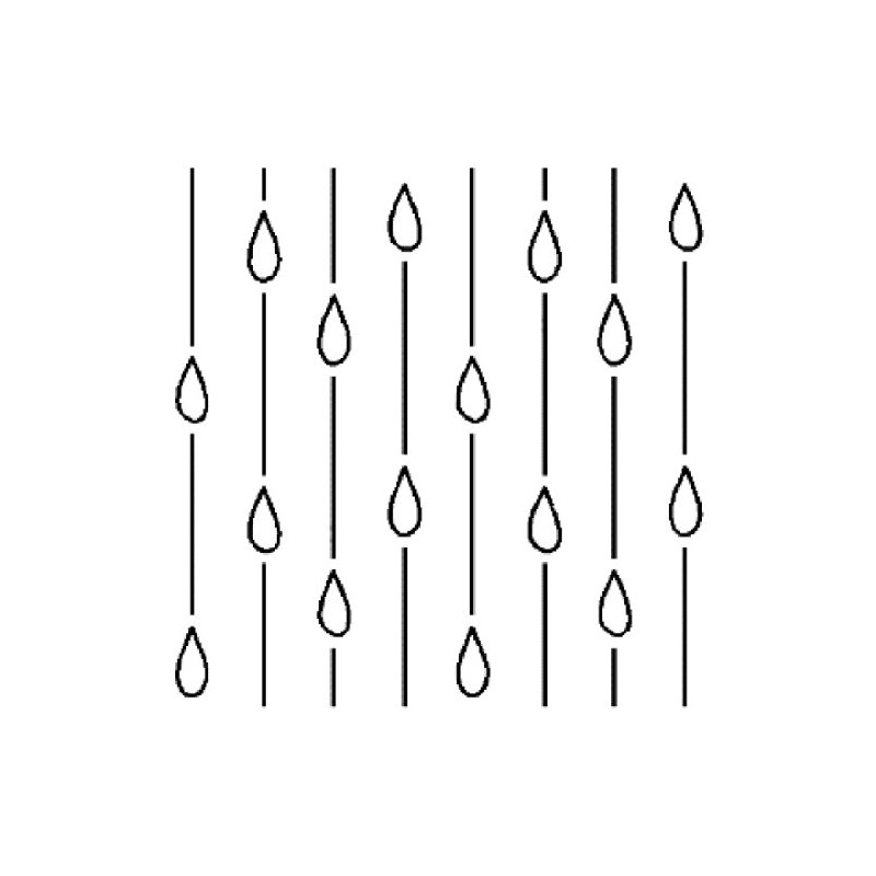 7" Rain Drops Quilting Stencil by QCI - EL314