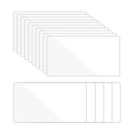 PATIKIL 2.4x4.3" Adhesive Index Card Pockets with Top Open for Loading, 15Pcs Plastic Label Holders for Organizing and Protecting Business Card Library Card Storage Bins Photo, Clear