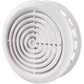 Blauberg UK DPR 100 Internal Ventilation Grille Round White 4" 100mm