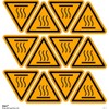 Sticker Warning Sign Warning of Hot Surface Warning Sticker ASR/ISO