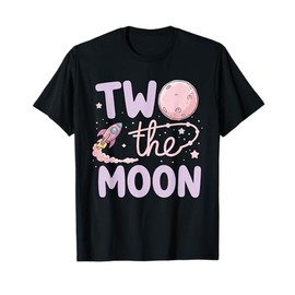Two The Moon 2nd Birthday Girl Boy 2 Year Old Toddler T-Shirt