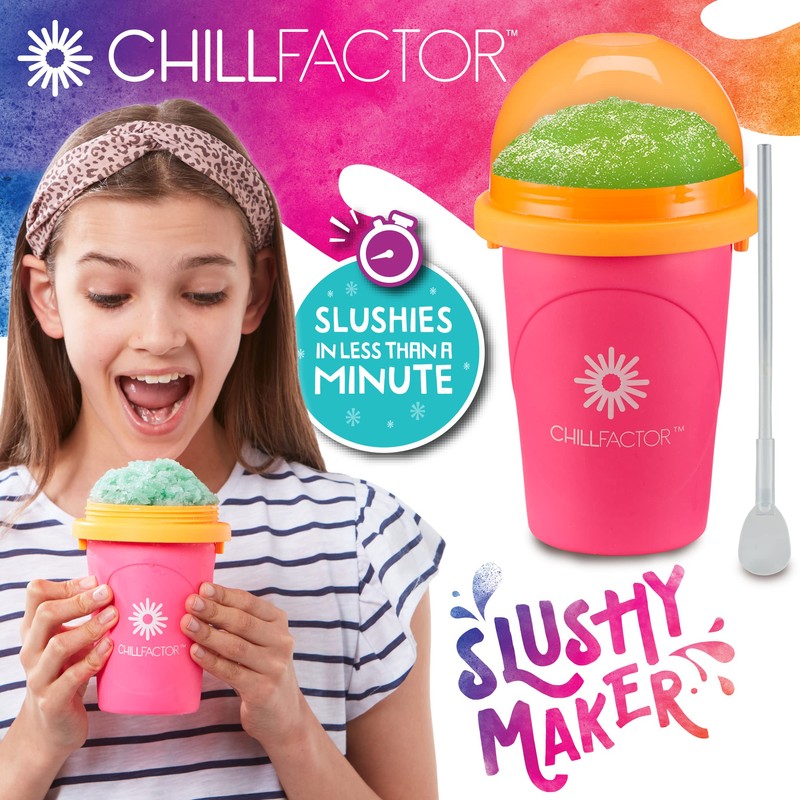 ChillFactor slushy maker Neon Pink - Reusable slushy maker cup,