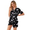 Satin Pajamas for Girls, 2 Pcs Sleepwear Short Sleeve Pajama