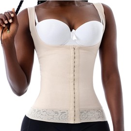 Ela Koa Colombian fajas for women. soft, comfortable and breathable waist trainer for women. Fresh stomach shapewear (Beige, M/34)