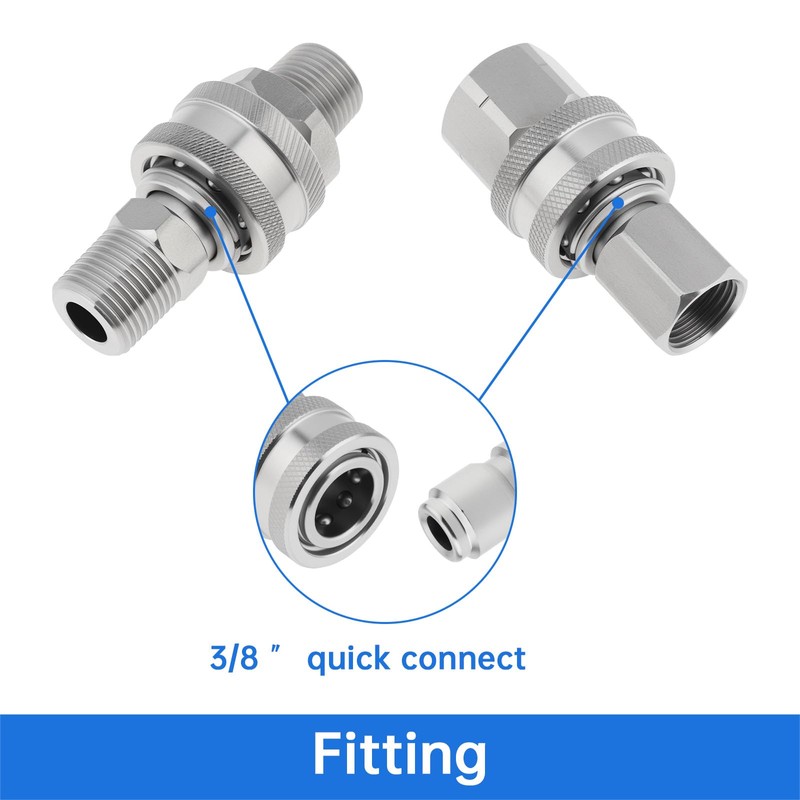 4 pcs 3/8 inch NPT Pressure Washer Adapter Set for