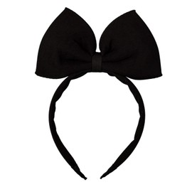 7Rainbows, diademas de lazo de 6.5 pulgadas, para mujeres y niñas, accesorios de pelo perfectos para fiestas y cosplay (negro)