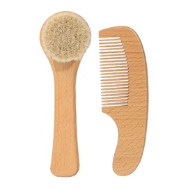 Healeved 1 Set Wash Suit Comb Brush Barber Grooming Kit Newborn Girl Brush Shampoo Hair Brush New Born Hairbrush Bath Brush for Dolls Hair Brush Light Brown Wool