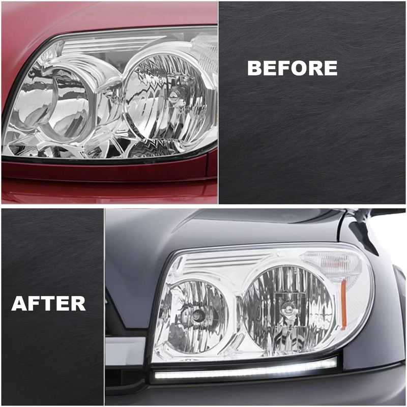 KEEGTBOX Switchback White/Amber LED DRL Front Side Marker Headlight Amber