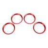 4pcs Air Vent Outlet Rings Cover Trim Red Decoration Replacement