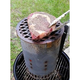 unknown bbq Chimney Griller - stainless top for most charcoal chimney starters - grilling