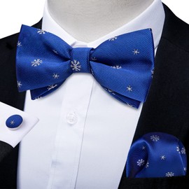 DiBanGu - Juego de pajaritas de seda para hombre con bolsillo cuadrado, Azul 7046, Talla única