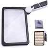 Magnifying Glass with Light, Page 5X Folding Handheld Rectangular Magnifier