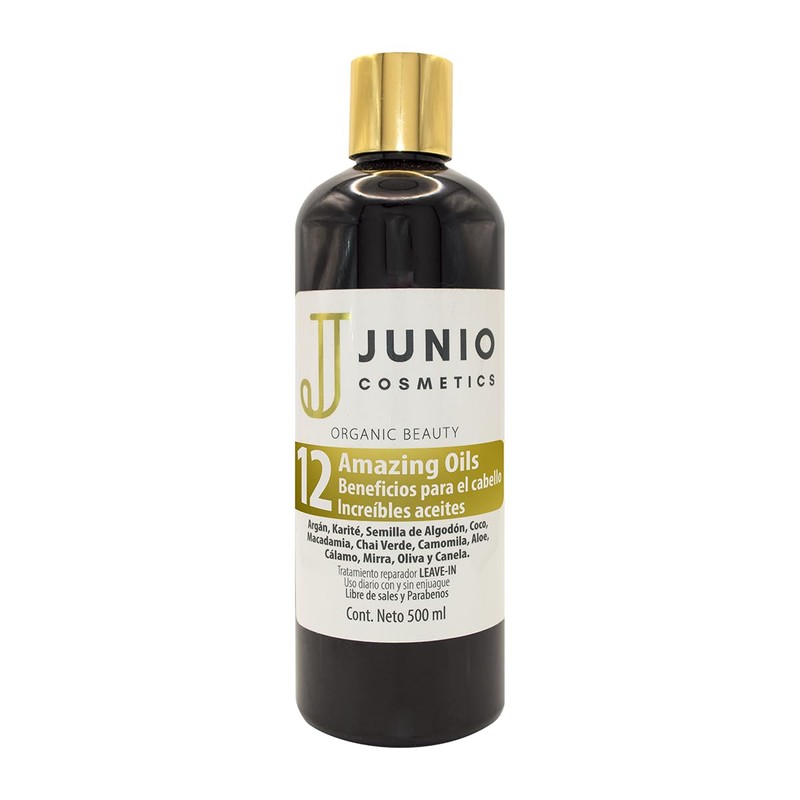Junio cosmetics tratamiento para cabello seco - 12 aceites para