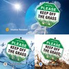 JANLONG Keep Off Grass Sign for Yard, 2 Pack- 10"