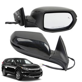 Cahuczlhoz Right Mirror Passenger Side Replacement for Honda CRV 2017-2022 9Pins Manual Folding Power Glass Heated with Turn Signal Light Blind Spot Detection BSD Replaces 76251TIWA0IZ Passenger Side