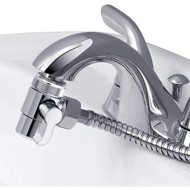 PureSec DV09 Kitchen and Bathroom Sink Faucet Diverter Valve with Aerator and Male Threaded Adapter for 1/2" Hose Attachment for Water Diversion Brass