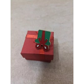 Is Stamped but not legible Christmas gift box/present Enamel pin