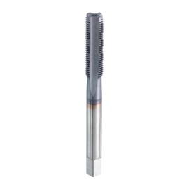 sourcing map 5/16"-30 UNS Thread Tap 6542 Cobalt High-Speed Steel TiCN Coated Plug Tap Right Hand Flat Head 3 Straight Flutes Screw Threading Hand Tap