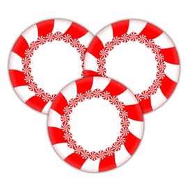 40 peppermint Christmas labels for Mason jar lids, or Ball jar lids, canning stickers, tags, Peel and stick