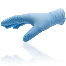 PRO FIT 614 Nitrile Disposable Gloves - Nitrile Gloves, Disposable Gloves, Protective Gloves, Latex-Free, Food Approved - Pack of 100, Blue, Size L