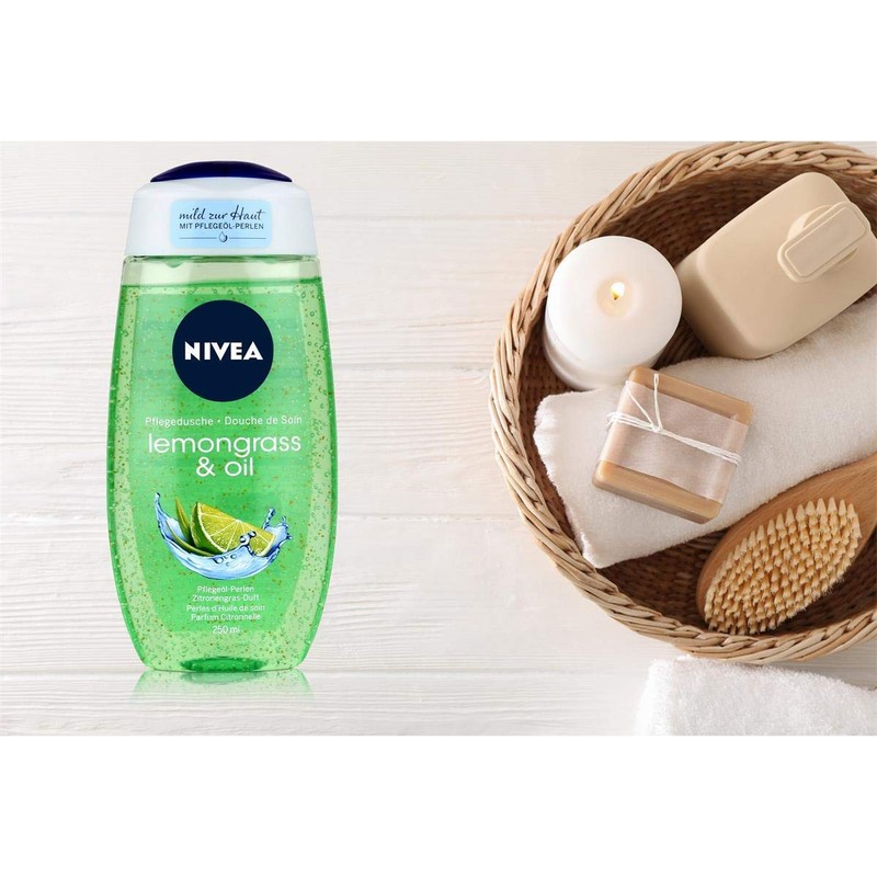 3 x Nivea Lemongrass & Oil Women's Shower Gel 250