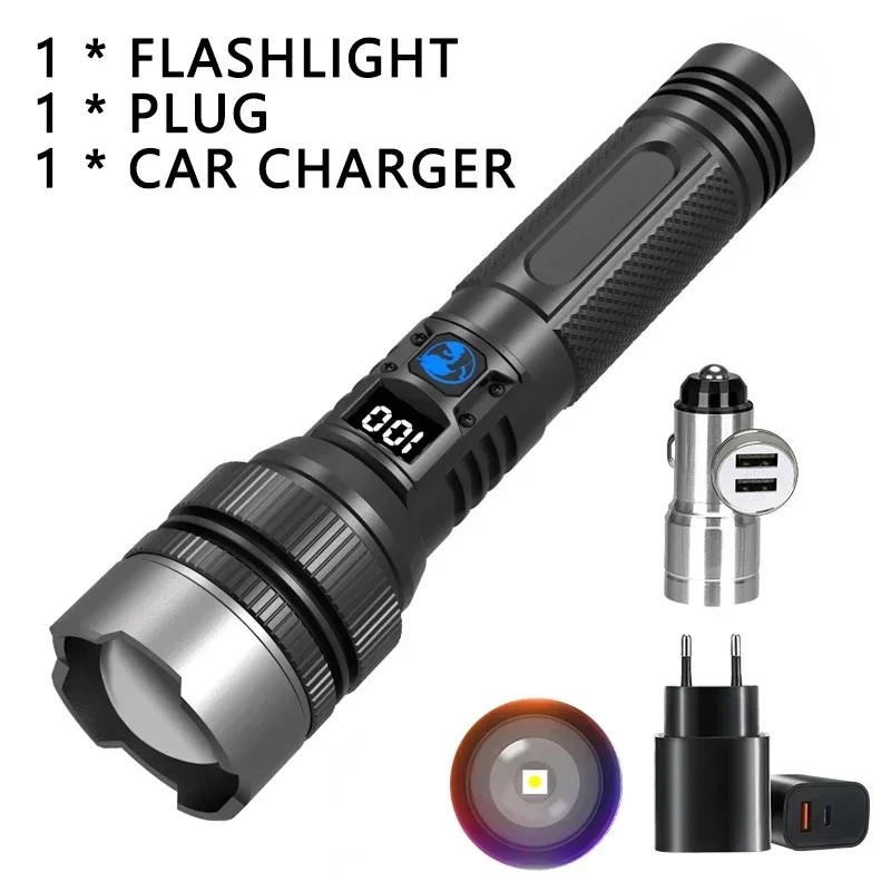 Rechargeable LED Flashlight for Emergency Use – Zoomable Multi-Mode Torch