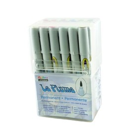 Uchida of America 3000SET24A 24-Piece Le Plume Permanent Alcohol Based Ink Pen Set, Primary
