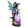 Ebros Gift Beautiful Blue Butterfly Winged Elf Pixie Fairy Sitting