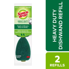 Scotch-Brite Heavy Duty Dishwand Scrubber Refill For Kitchen 2 pk