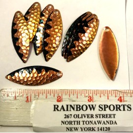 RS Champion 10 WORM HARNESS SPINNER BAIT BLADE WILLOW LEAF #4 HAMMERED COPPER TIGER